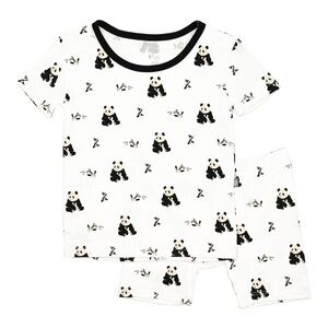 Kyte Baby Bamboo Short Sleeve Toddler Pajamas Panda Bear